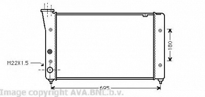 AVA QUALITY COOLING vw2112 -  Радиатор, охлаждение двигателя